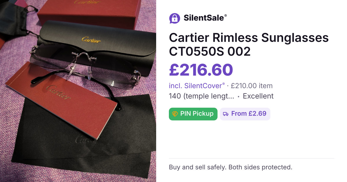 Cartier Rimless Sunglasses CT0550S 002