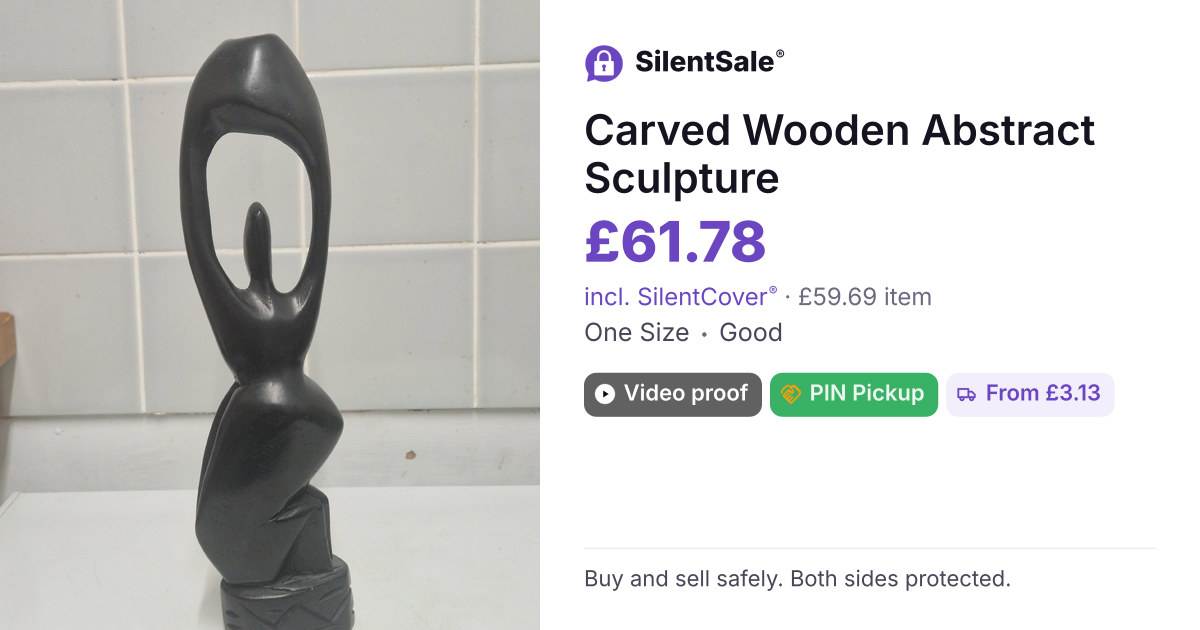 Carved Wooden Abstract Sculpture