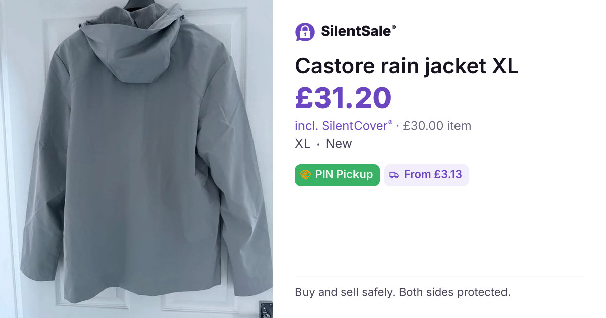 Castore rain jacket XL