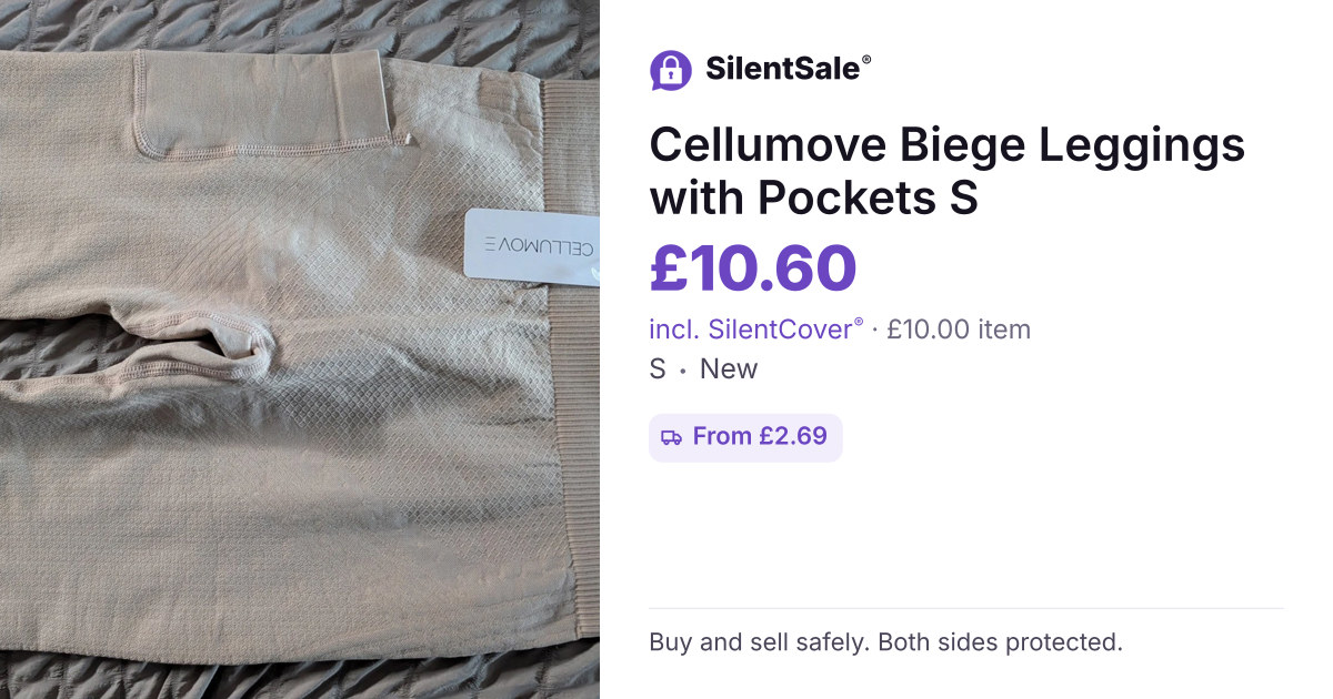 Cellumove Biege Leggings with Pockets S