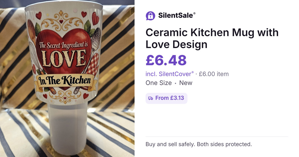 Ceramic Kitchen Mug with Love Design