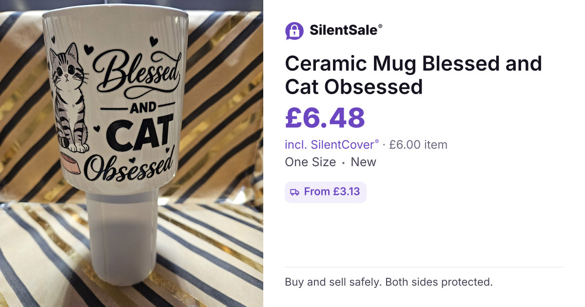 Ceramic Mug Blessed and Cat Obsessed