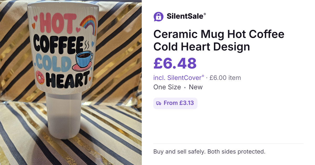 Ceramic Mug Hot Coffee Cold Heart Design