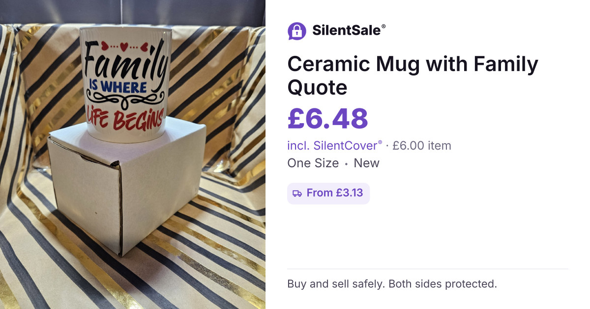 Ceramic Mug with Family Quote