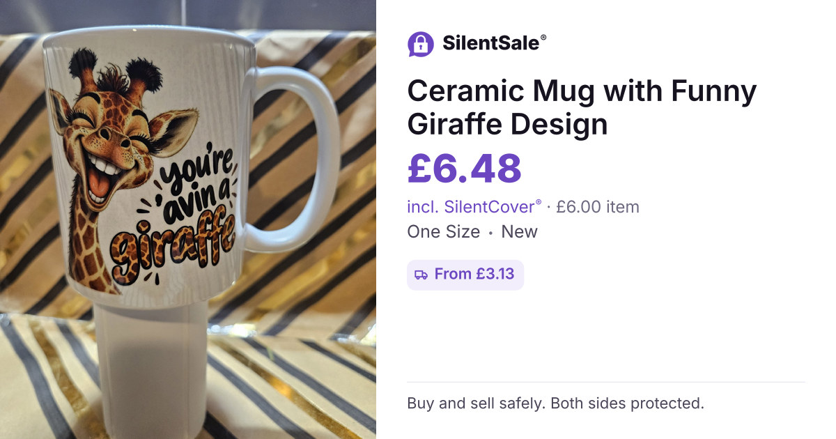 Ceramic Mug with Funny Giraffe Design