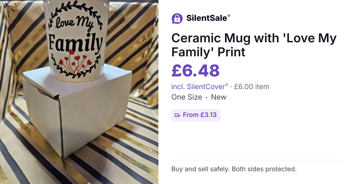 Ceramic Mug with 'Love My Family' Print