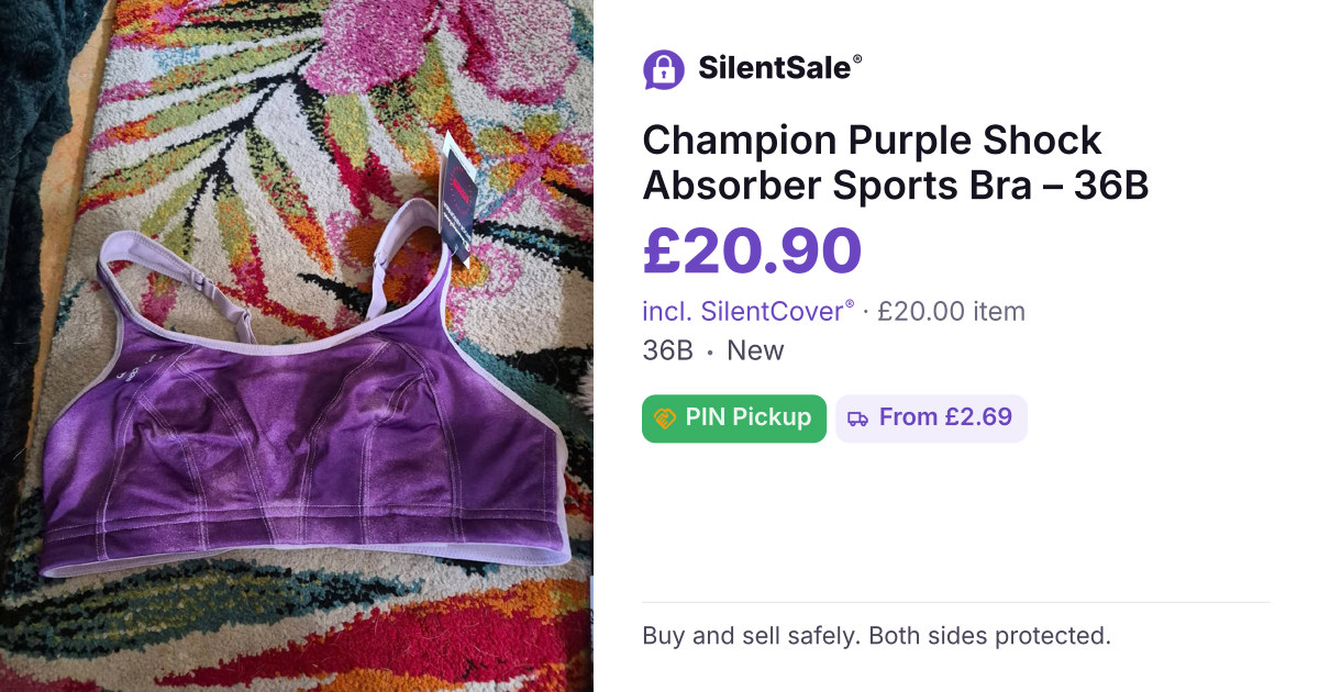 Champion Purple Shock Absorber Sports Bra – 36B