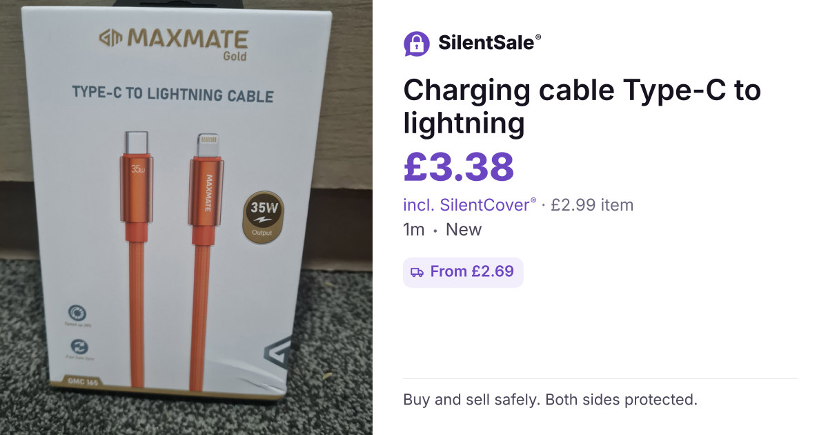 Charging cable Type-C to lightning
