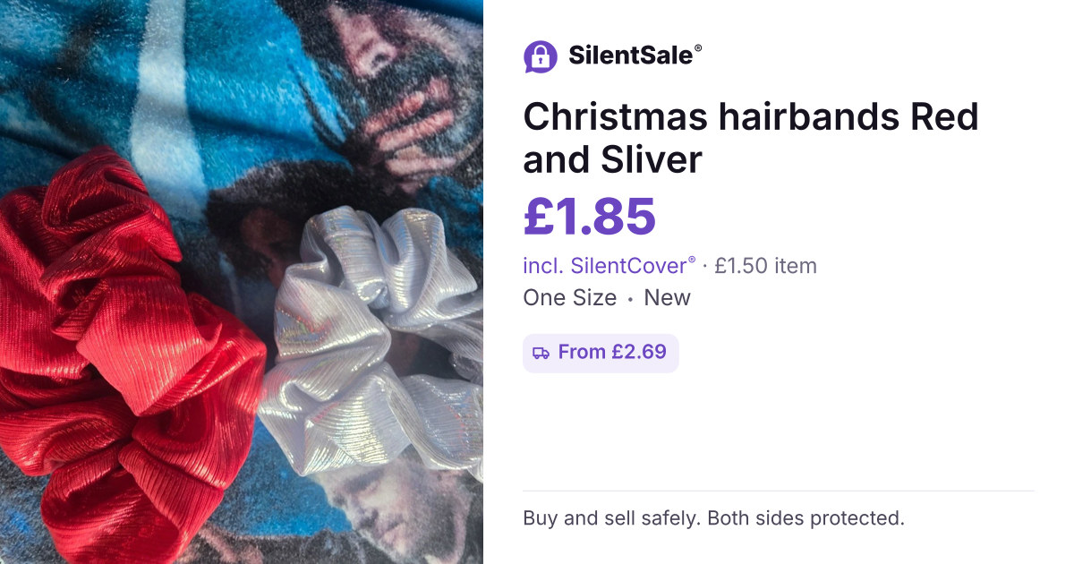 Christmas hairbands Red and Sliver