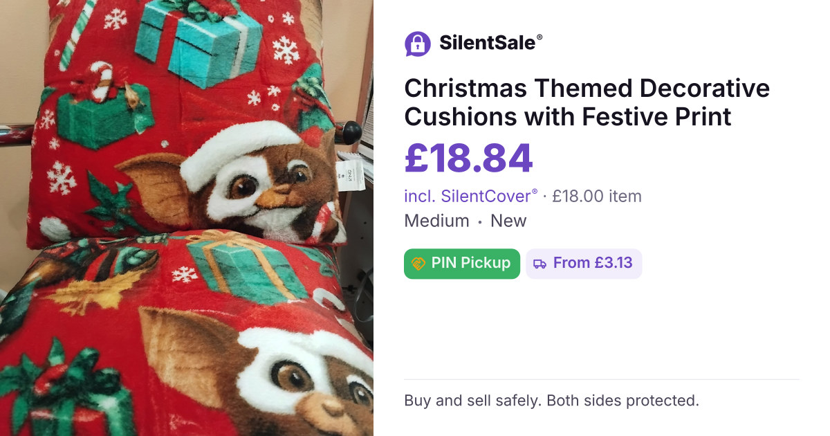 Christmas Themed Decorative Cushions with Festive Print