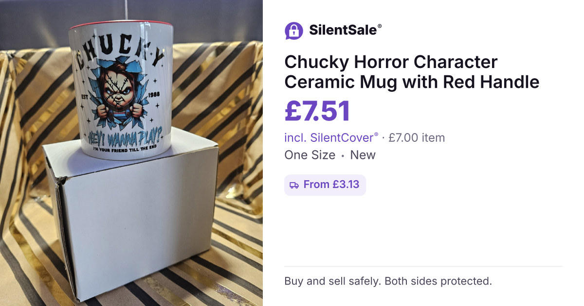 Chucky Horror Character Ceramic Mug with Red Handle