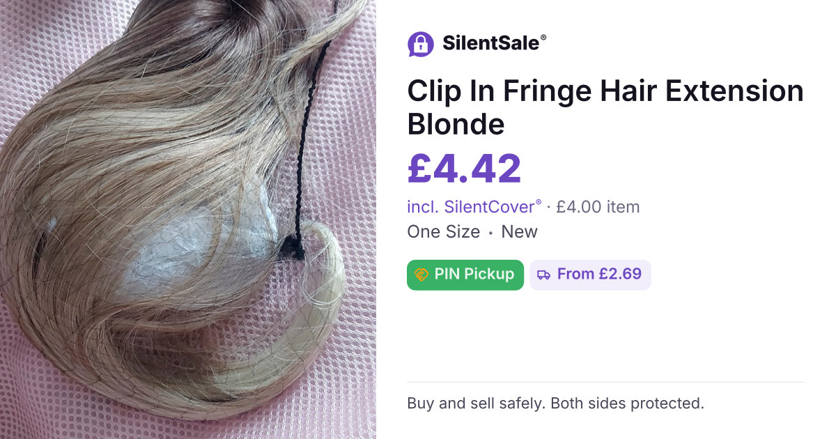 Clip In Fringe Hair Extension Blonde
