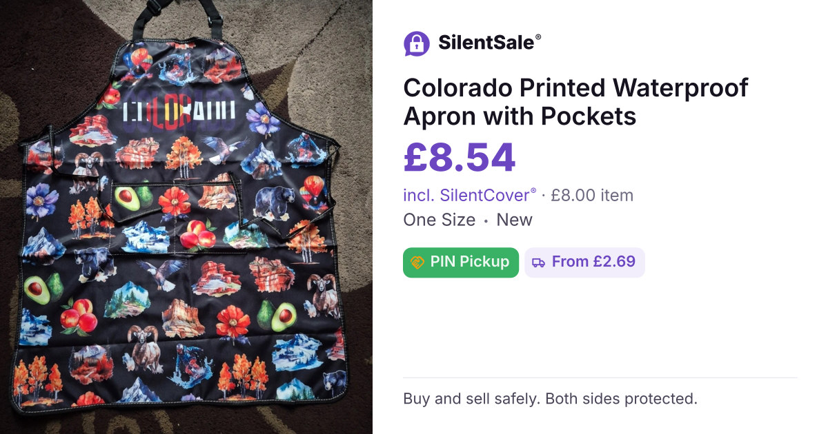 Colorado Printed Waterproof Apron with Pockets