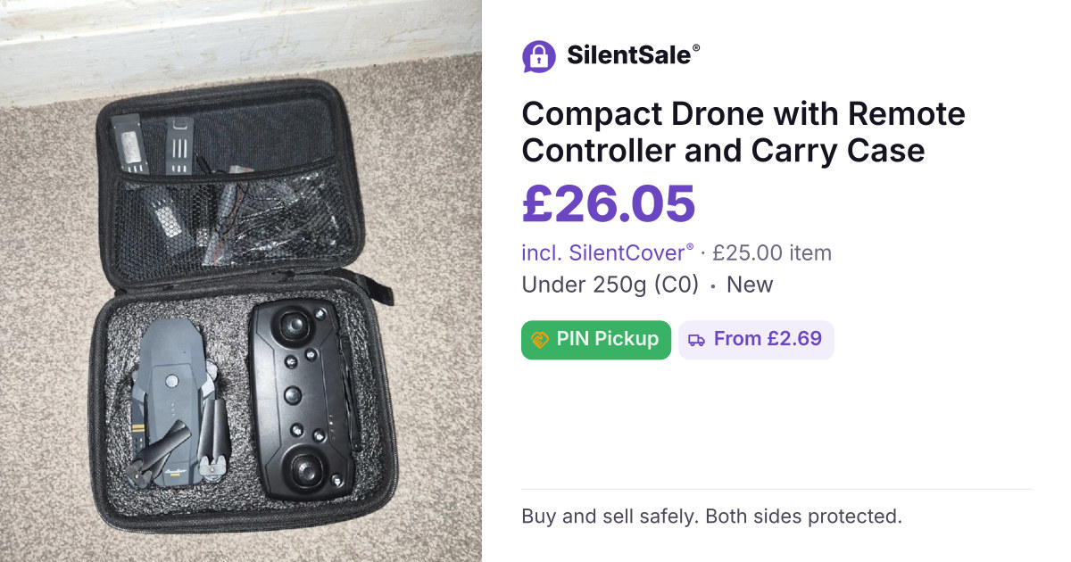 Compact Drone with Remote Controller and Carry Case