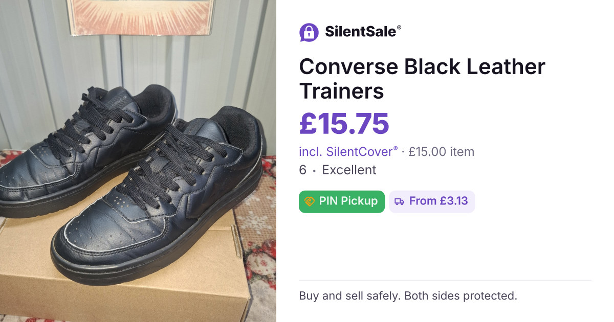 Converse Black Leather Trainers