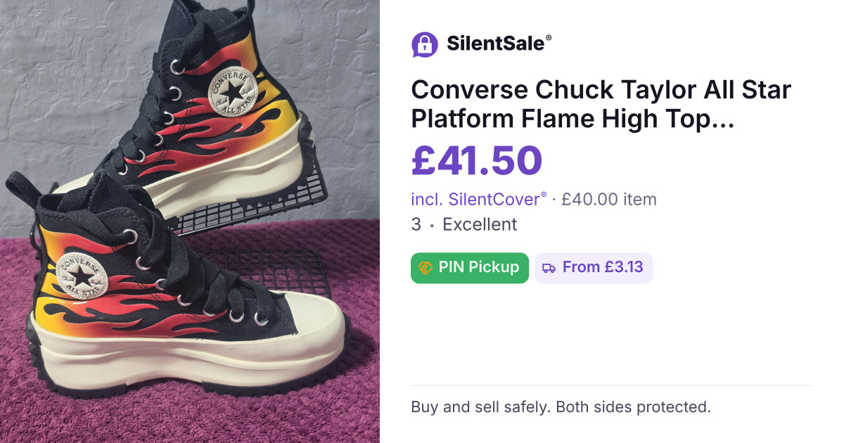 Converse Chuck Taylor All Star Platform Flame High Top Trainers