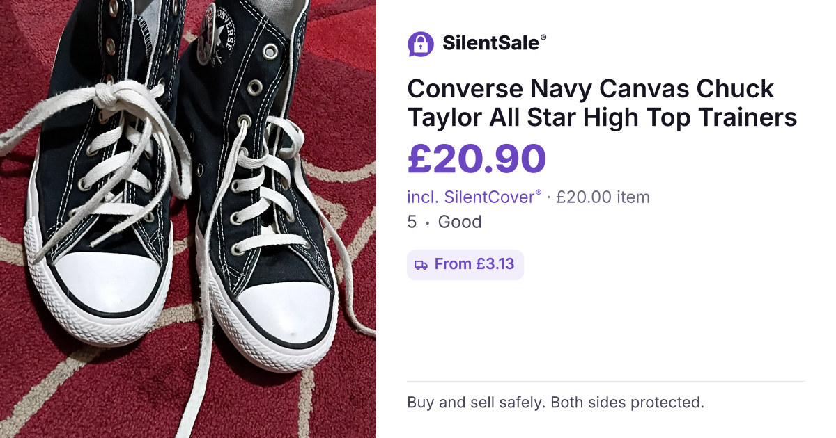 Converse Navy Canvas Chuck Taylor All Star High Top Trainers