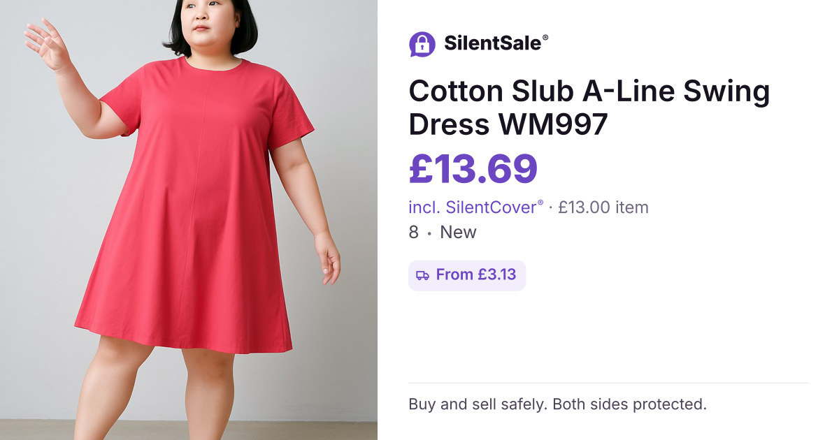 Cotton Slub A-Line Swing Dress WM997