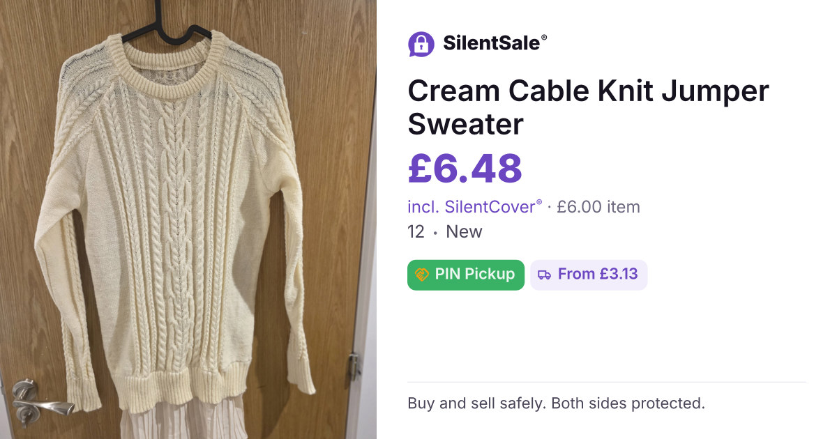 Cream Cable Knit Jumper Sweater