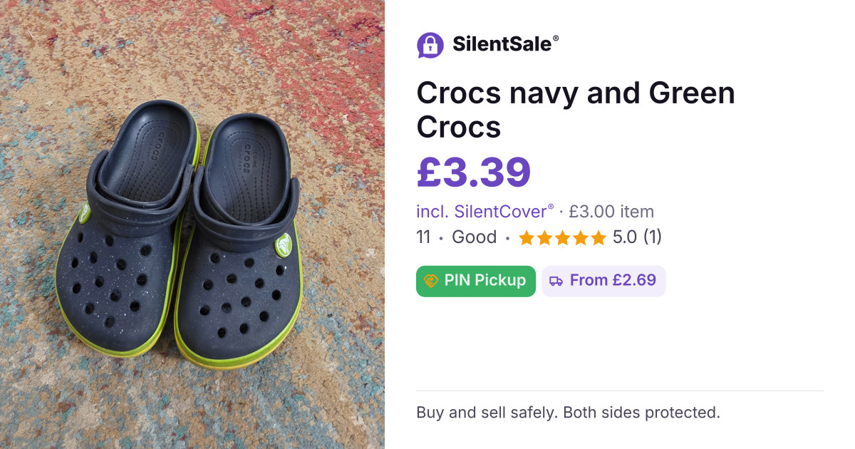 Crocs navy and Green Crocs