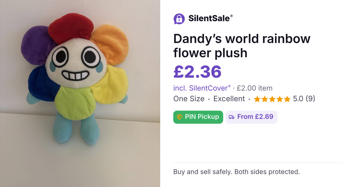 Dandy’s world rainbow flower plush 