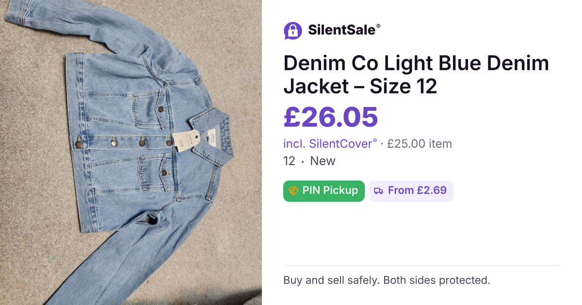 Denim Co Light Blue Denim Jacket – Size 12