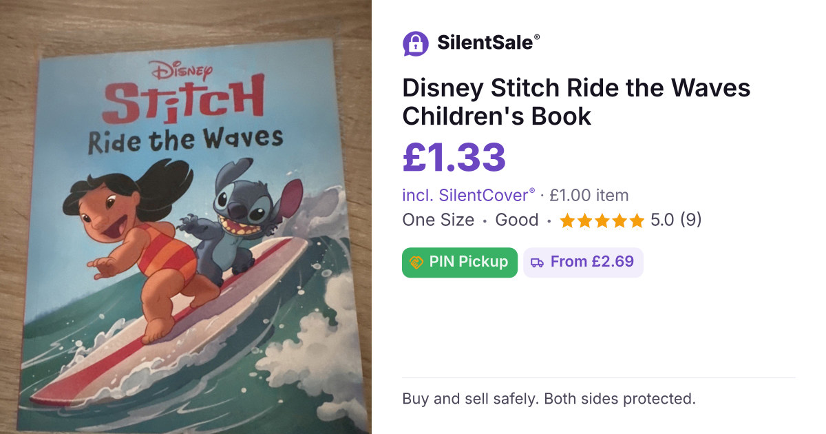 Disney Stitch Ride the Waves Children's Book