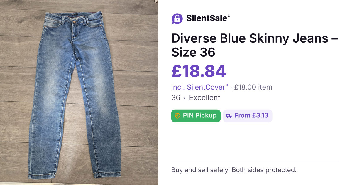 Diverse Blue Skinny Jeans – Size 36