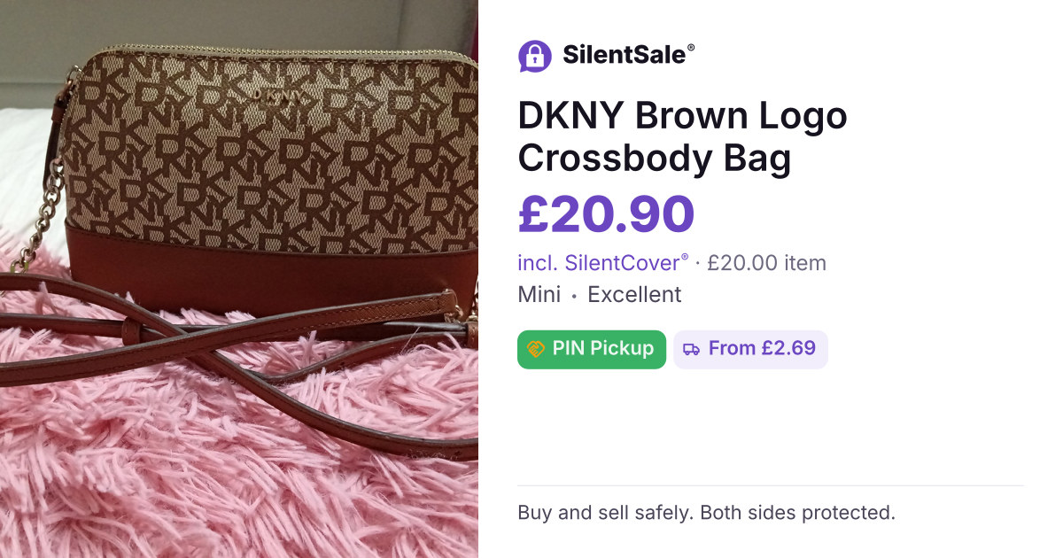DKNY Brown Logo Crossbody Bag