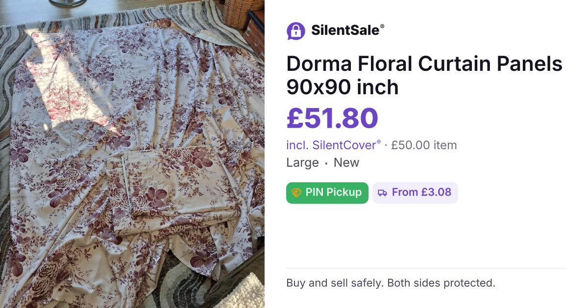 Dorma Floral Curtain Panels  90x90 inch