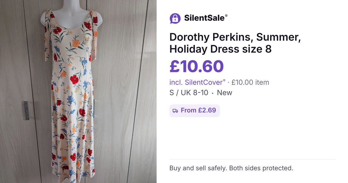 Dorothy Perkins, Summer, Holiday Dress size 8