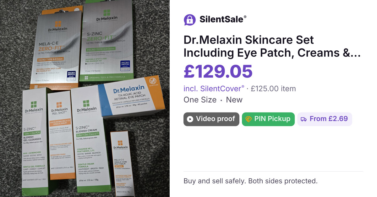 Dr.Melaxin Skincare Set Including Eye Patch, Creams & Balm