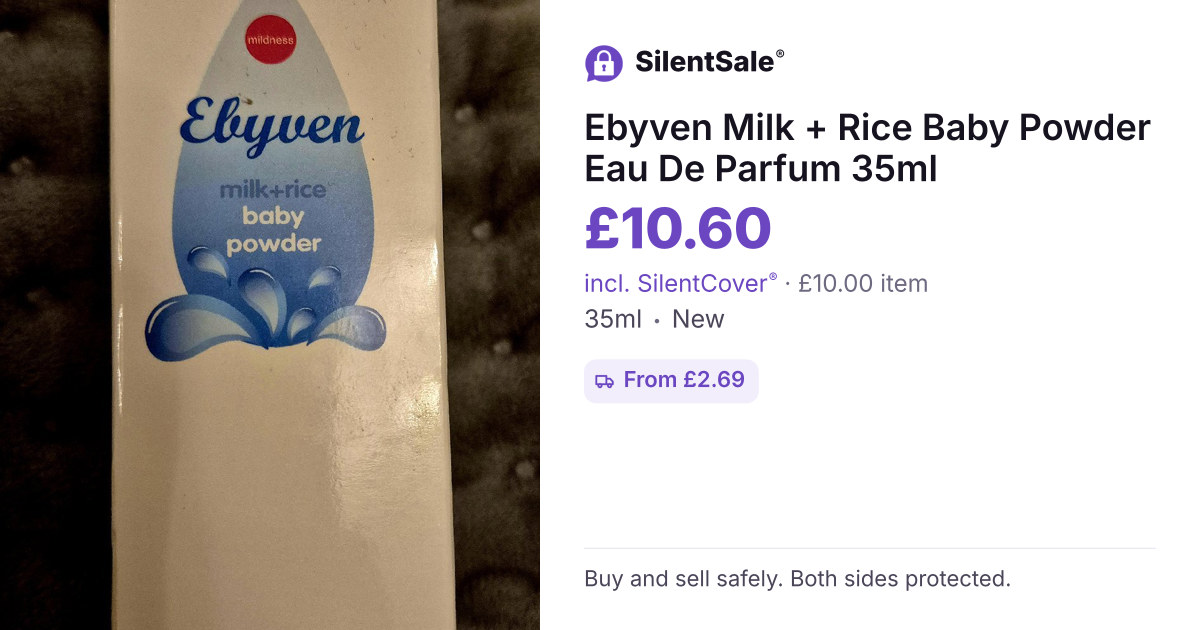 Ebyven Milk + Rice Baby Powder Eau De Parfum 35ml