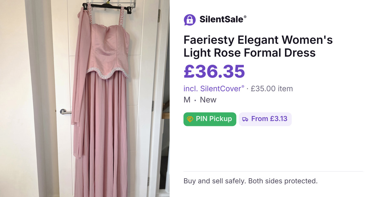 Faeriesty Elegant Women's Light Rose Formal Dress