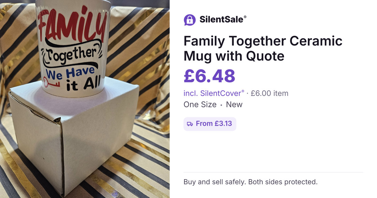 Family Together Ceramic Mug with Quote