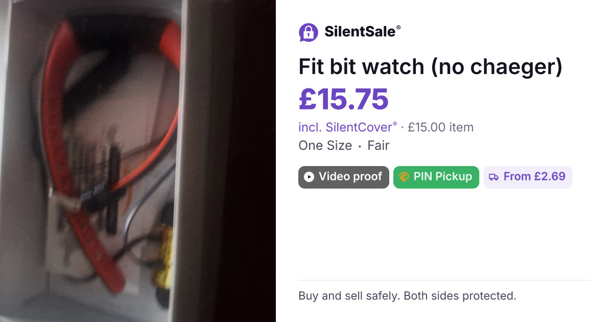 Fit bit watch (no chaeger)
