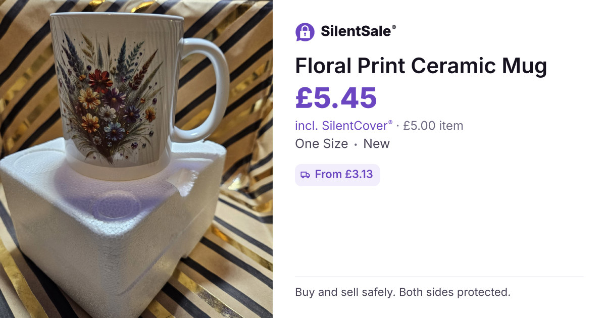 Floral Print Ceramic Mug