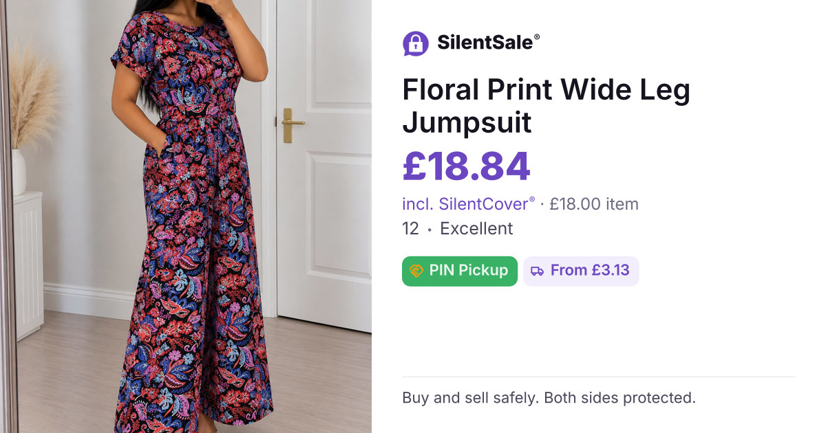 Floral Print Wide Leg Jumpsuit