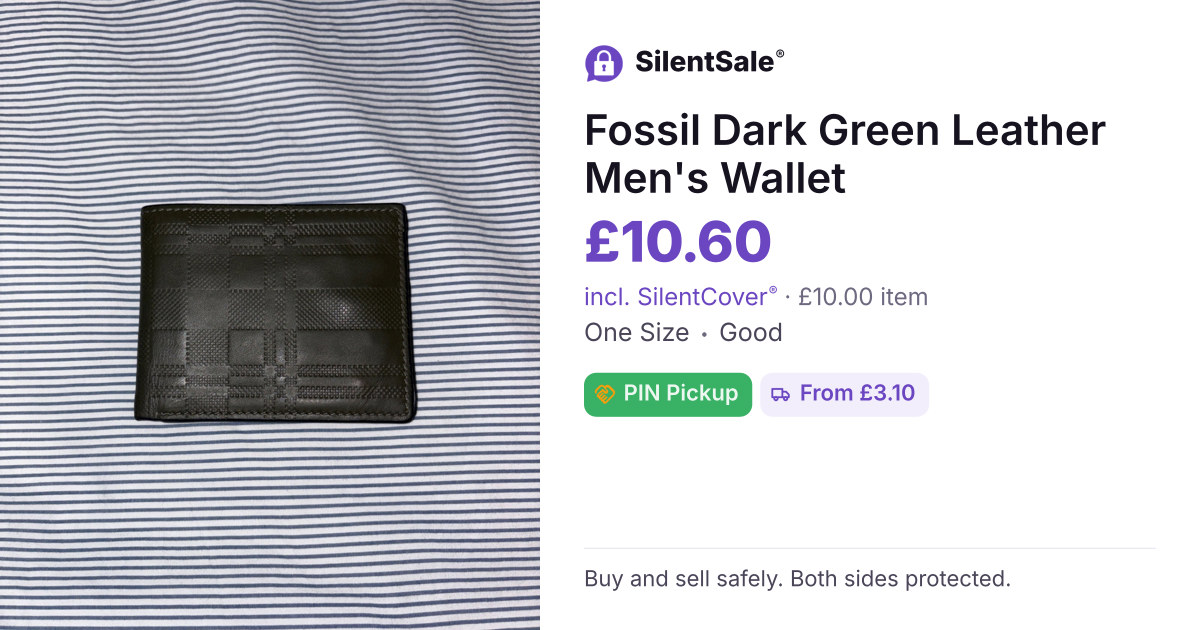 Fossil Dark Green Leather Men's Wallet