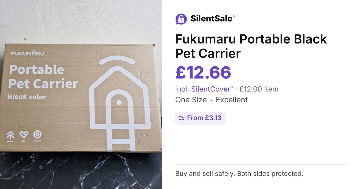 Fukumaru Portable Black Pet Carrier