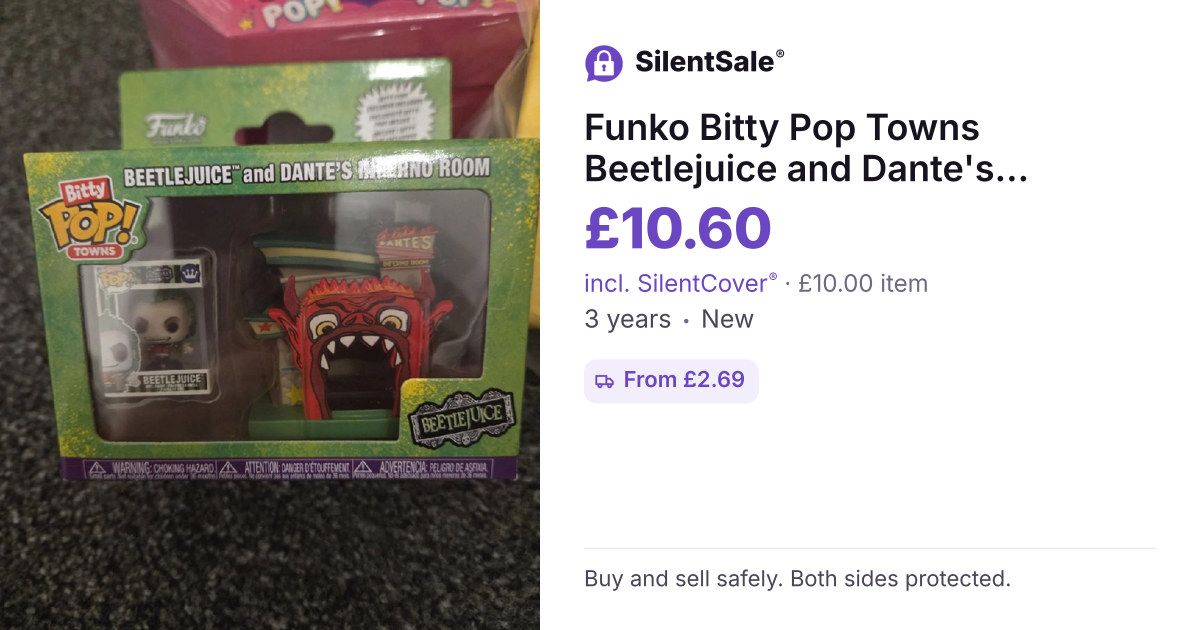Funko Bitty Pop Towns Beetlejuice and Dante's Inferno Room Set