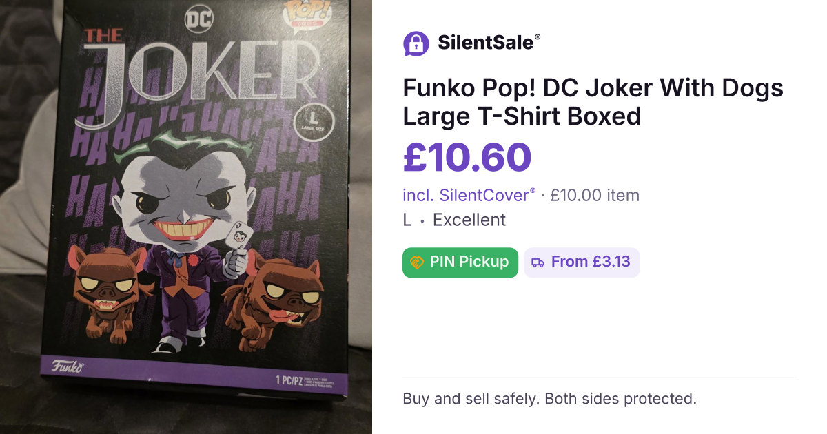 Funko Pop! DC Joker With Dogs Large T-Shirt Boxed