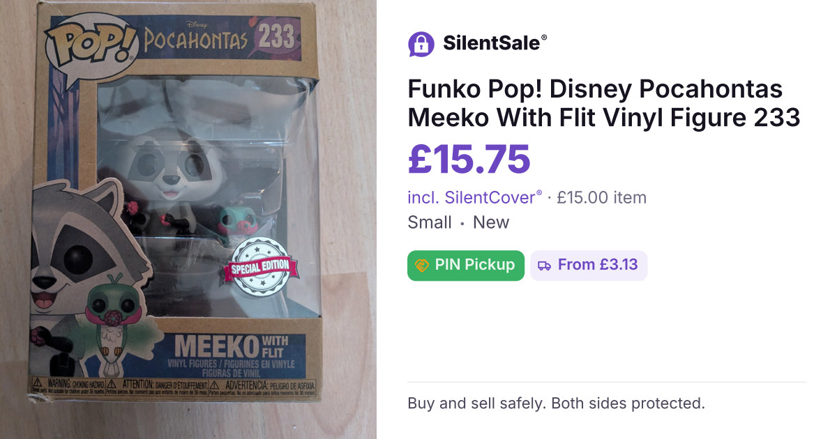 Funko Pop! Disney Pocahontas Meeko With Flit Vinyl Figure 233