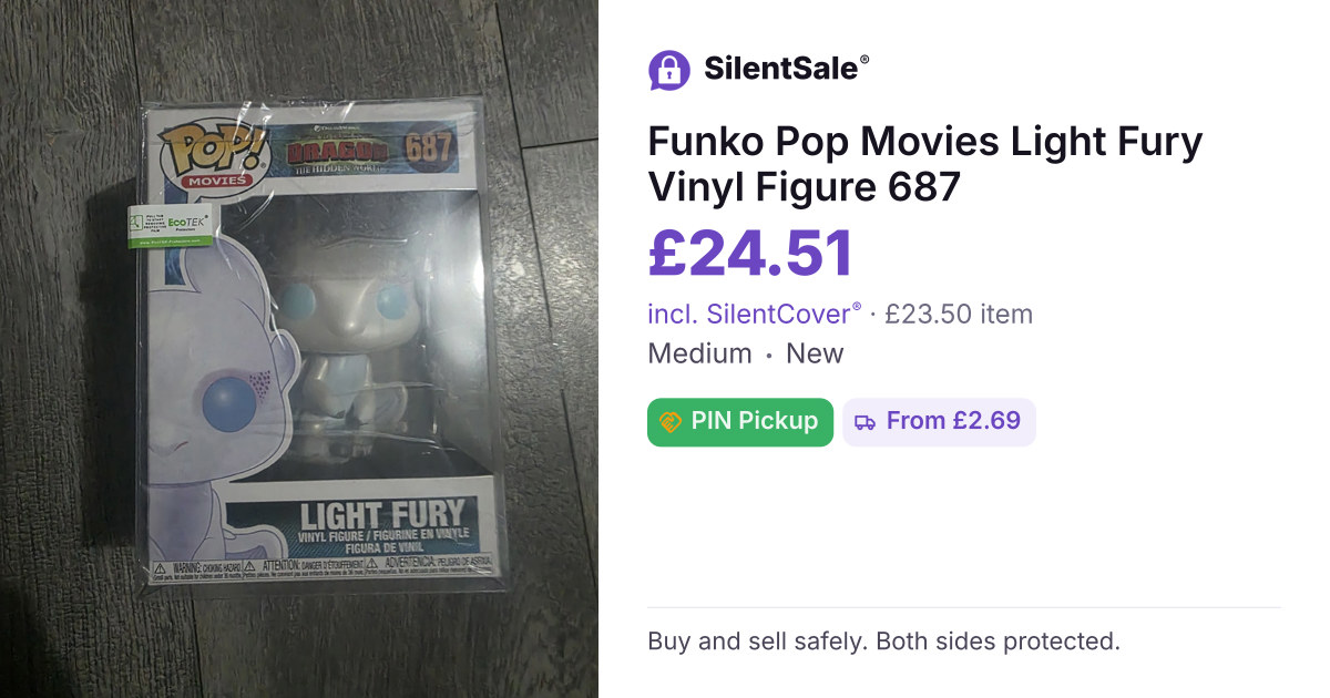 Funko Pop Movies Light Fury Vinyl Figure 687