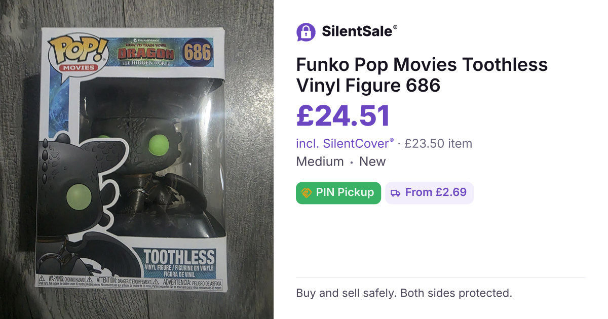 Funko Pop Movies Toothless Vinyl Figure 686
