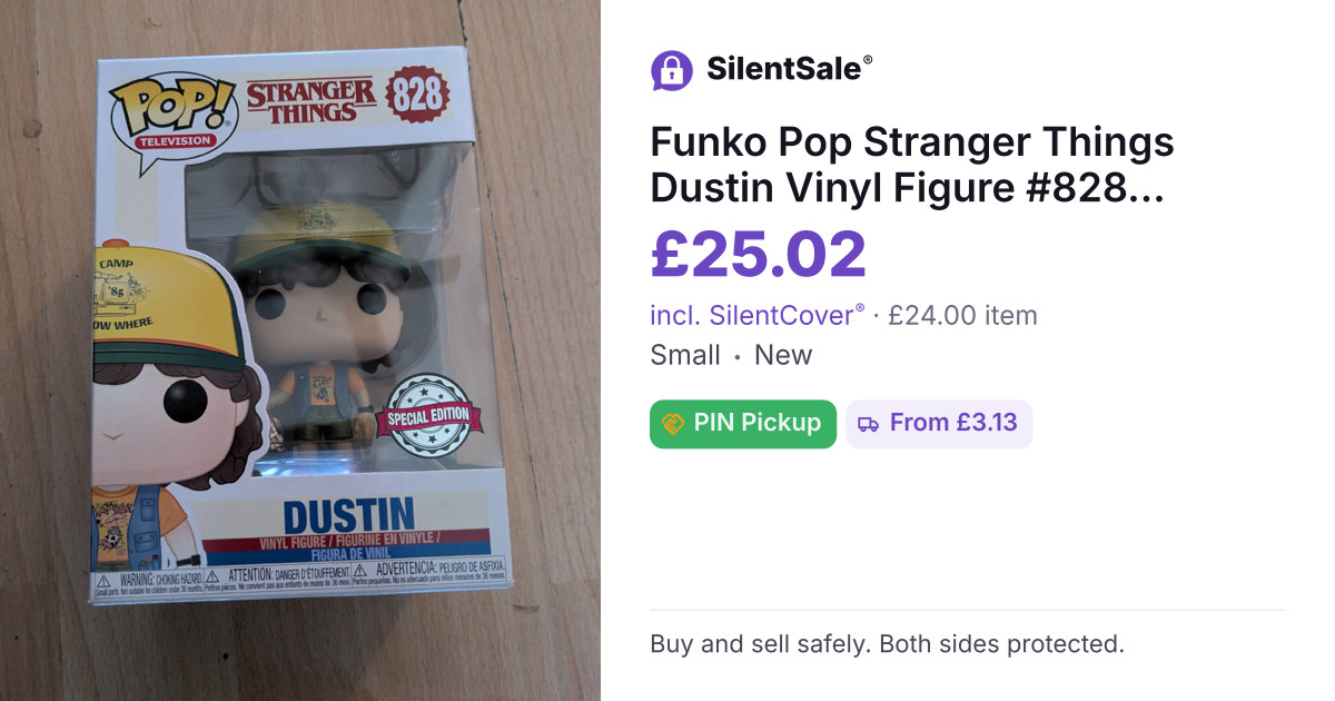 Funko Pop Stranger Things Dustin Vinyl Figure #828 Special Edition