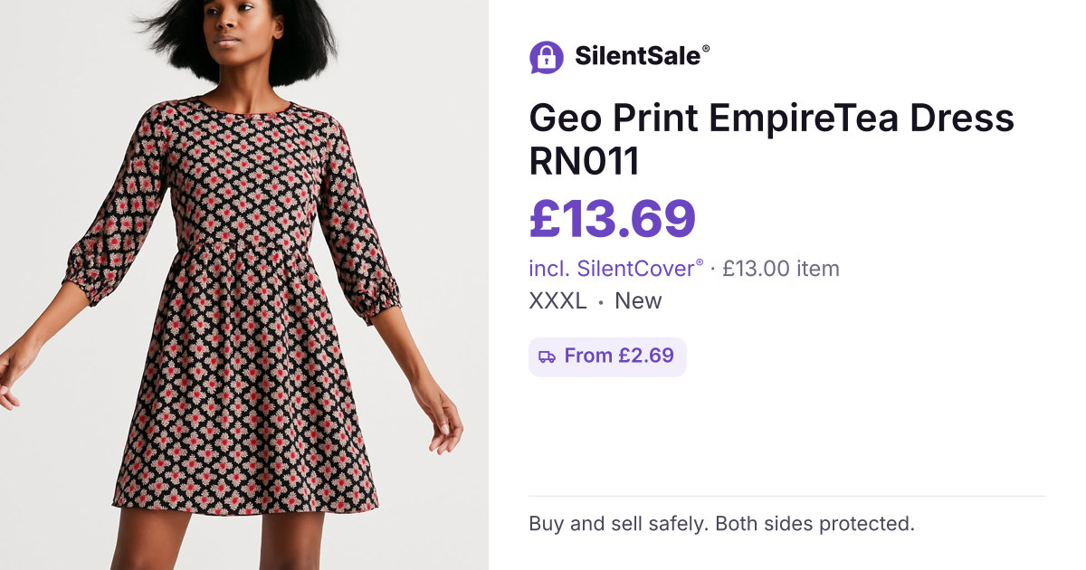 Geo Print EmpireTea Dress RN011
