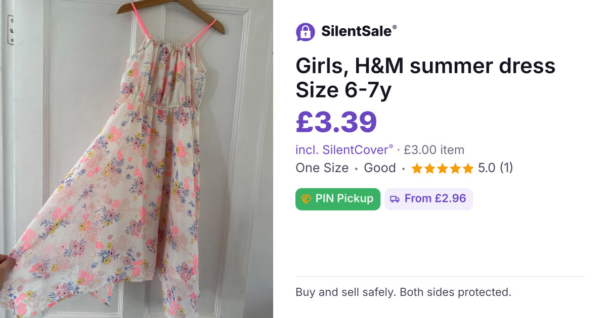Girls, H&M summer dress Size 6-7y
