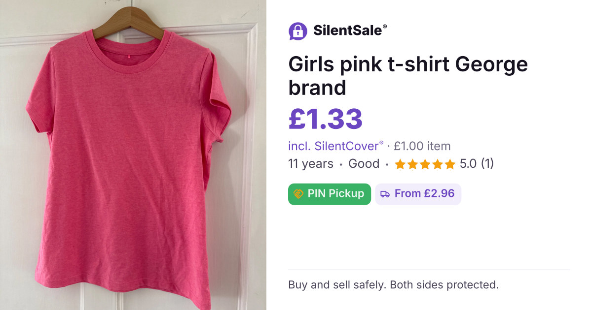 Girls pink t-shirt George brand