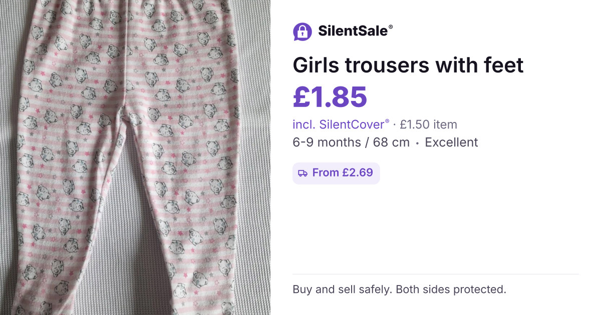 Girls trousers with feet